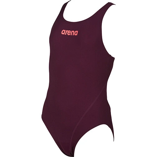 Arena Купальник Solid Swim Tech Jr Red wine-Shiny pink