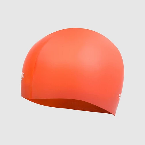 Speedo Шапочка для плавания Plain Moulded Silicone Cap Orange