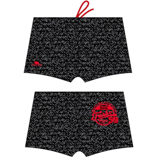 TURBO Плавки спортивные BOXER FULL PRINTED PLAIN COLOR black