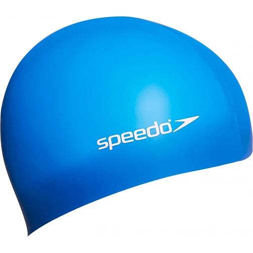 Speedo Шапочка для плавания Junior Plain Flat Silicone Cap Blue