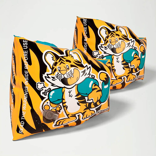 Speedo Нарукавники для плавания Learn to Swim Aanadi Bengali Tiger Cub Armbands orange/green