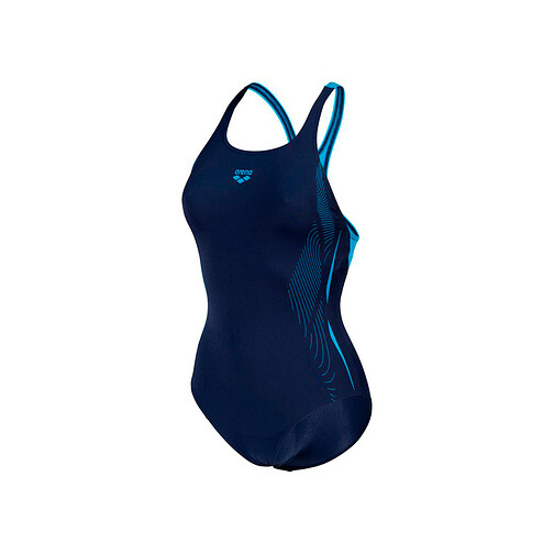 Arena Купальник SWIM PRO BACK GRAPHIC LB navy-turquoise