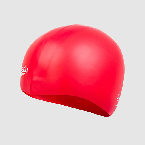 Speedo Шапочка для плавания Plain Moulded Silicone Cap Red