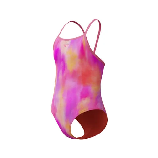 Speedo Купальник детский Printed Thinstrap Swimsuit Girls Pink/Orange