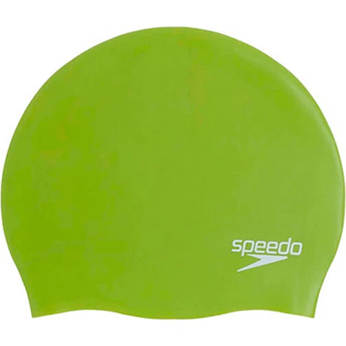 Speedo Шапочка для плавания Plain Moulded Silicone Cap green