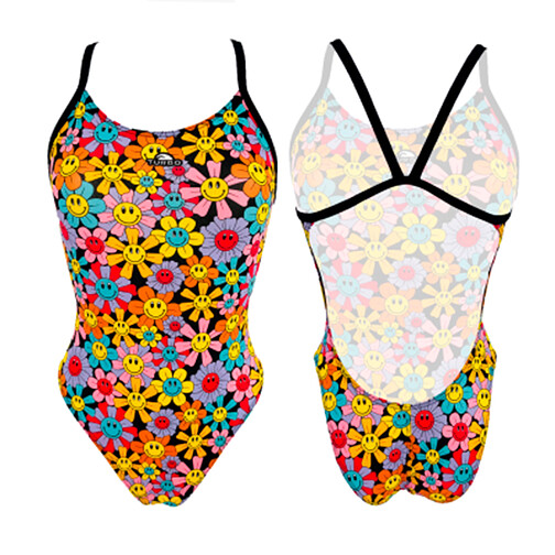 TURBO Купальник для девочек INF TEEN FUN-DAISIES black