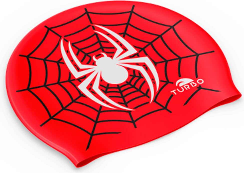 TURBO Шапочка для плавания SILICONE CAP 'SUEDE NEW SPIDER red
