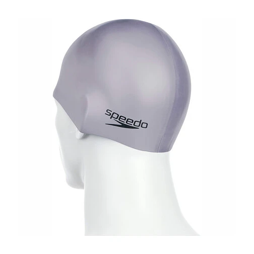 Speedo Шапочка для плавания Plain Moulded Silicone Cap Grey