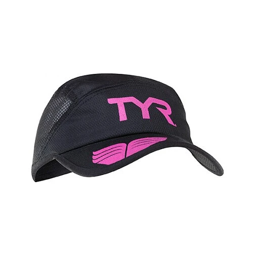 TYR Кепка для бега Running Cap Black/Pink