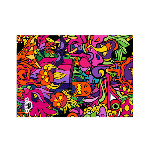 TURBO Полотенце из микрофибры TERRY CRAZY JUNGLE 145x100cm