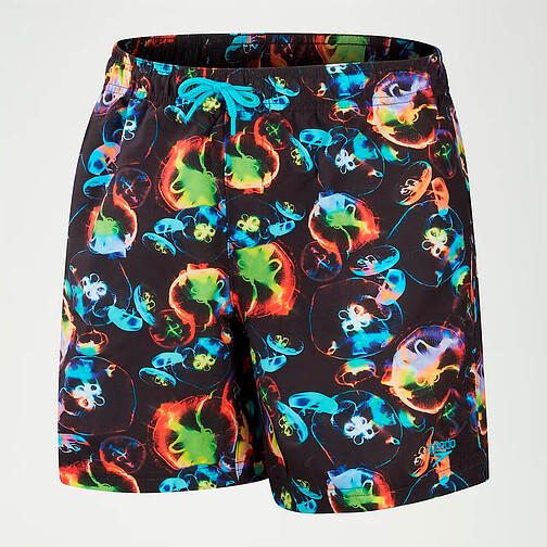 Speedo Шорты для плавания Boys' Digital Printed 15" Swim Shorts BLACK/ORANGE