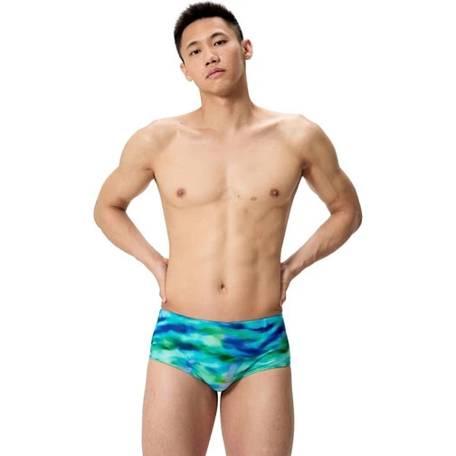 Speedo Плавки мужские Club Training Printed Brief Green/Blue