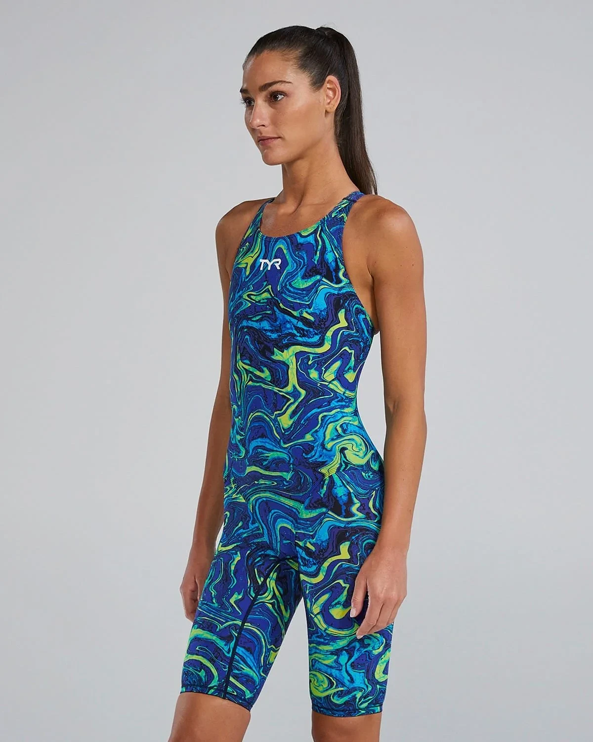 TYR Гидрокостюм Thresher Hyperblitz Open Back Blue/Green