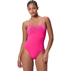 Speedo Купальник Endurance+ Logo Thin Strap Swimsuit Pink