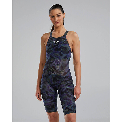 TYR Гидрокостюм Avictor 2 Open Back Swimsuit Lime/Navy