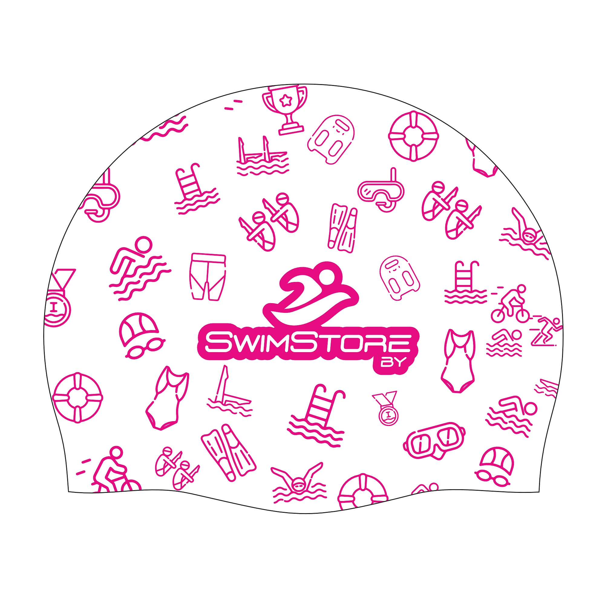SwimStore Шапочка для плавания Aquatics white