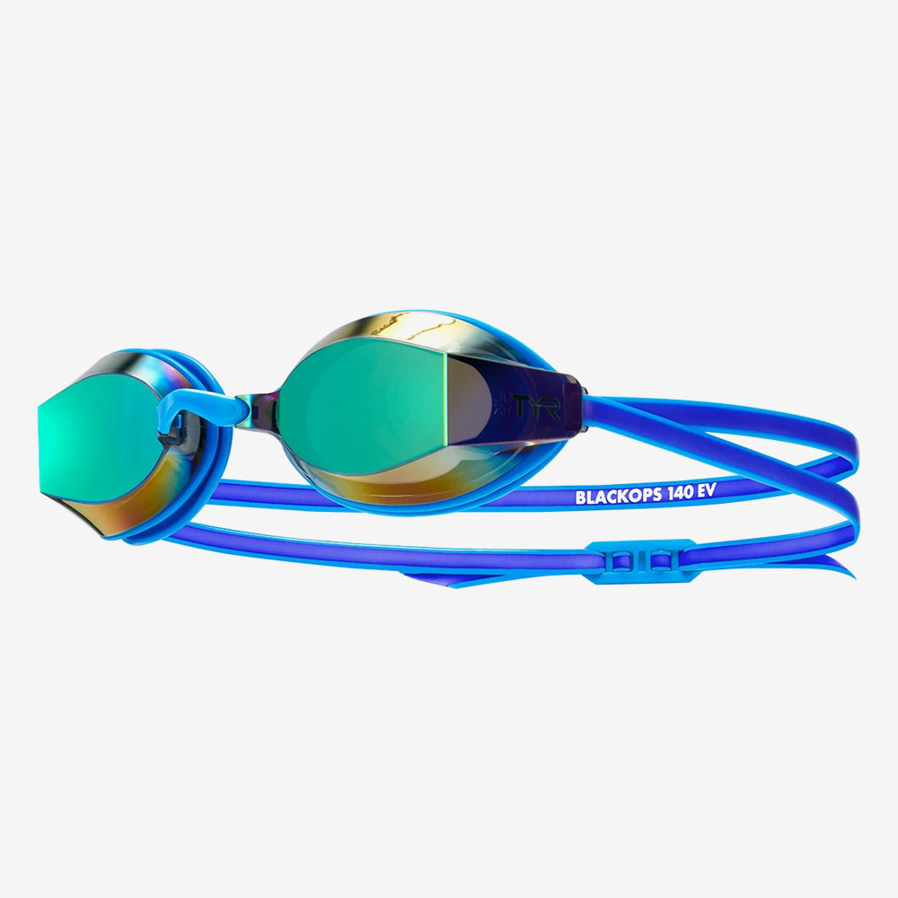TYR Очки для плавания Women's Black Ops 140 EV Mirrored Racing Royal/Light Blue